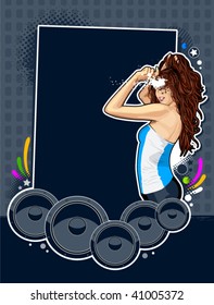 Abstract musical background. Vector illustration.