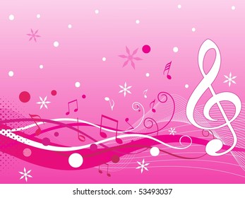 abstract musical background, vector illustration
