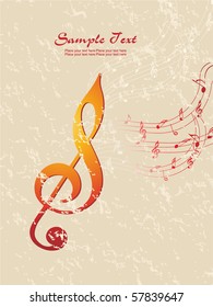 abstract musical background, vector illustration