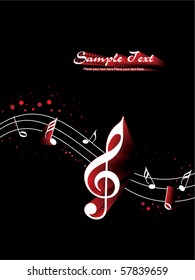 fondo musical abstracto, ilustración vectorial