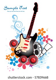 abstract musical background, vector illustration