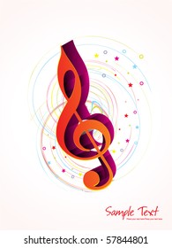 abstract musical background, vector illustration