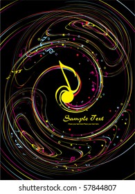 abstract musical background, vector illustration