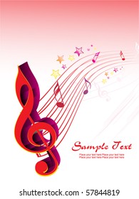 abstract musical background, vector illustration