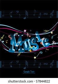 fondo musical abstracto, ilustración vectorial