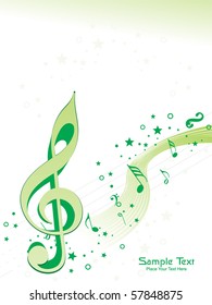 abstract musical background, vector illustration