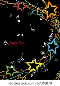 abstract musical background, vector illustration