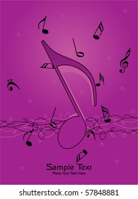 abstract musical background, vector illustration