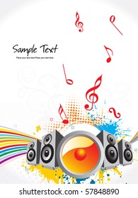 abstract musical background, vector illustration