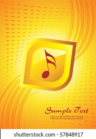 abstract musical background, vector illustration