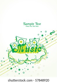 abstract musical background, vector illustration