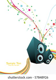 abstract musical background, vector illustration