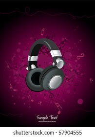 abstract musical background, vector illustration