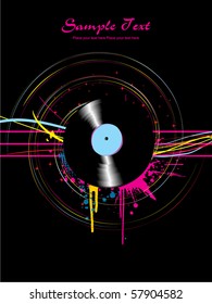 abstract musical background, vector illustration