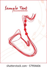 abstract musical background, vector illustration