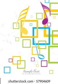 abstract musical background, vector illustration