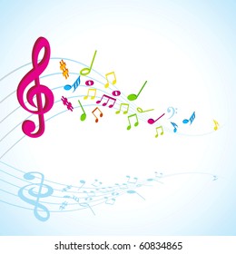 Abstract musical background.Music Note.