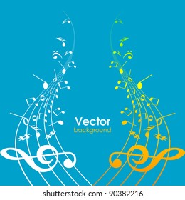 Abstract musical background.Music Note.