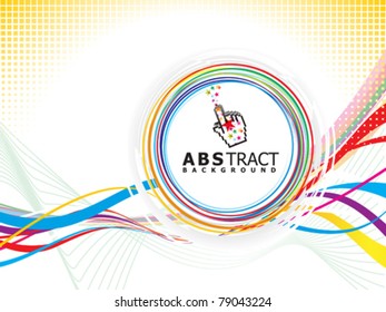 abstract musical circle wave concept vector illustration