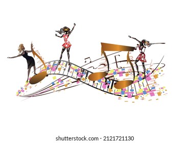 2,285 Dancing clef note art Images, Stock Photos & Vectors | Shutterstock