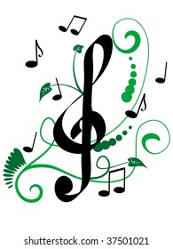 Abstract musical design - vector illustration