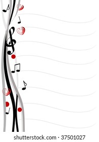 Abstract musical design - vector illustration