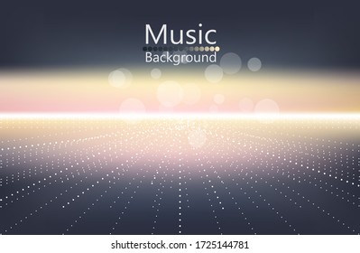 
Abstract musical, glowing background. Vector illustration.