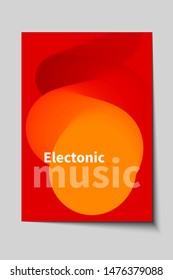 Abstract musical gradient vertical posters, liquid background, flyer for club, futuristic banner. Vector illustration