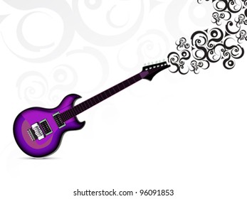 abstract musical guitar background vector illustration