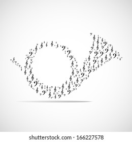 Abstract musical instrument background