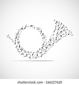 Abstract musical instrument background