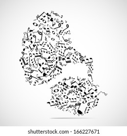 Abstract musical instrument background