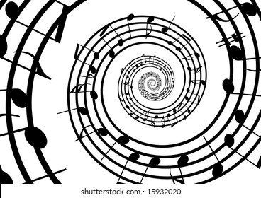 Abstract Musical Lines Notes Vector Illustration Stock Vector (Royalty ...