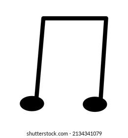 Abstract musical note. App logo concept. Music note. Vector illustration. stock image. 