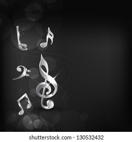 Abstract musical note background.