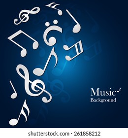 Abstract musical note background. EPS 10.