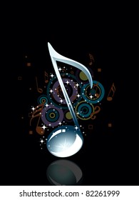 concepto de nota musical abstracta, ilustración