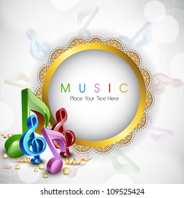 Abstract musical note. EPS 10.