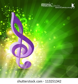 Abstract musical note. EPS 10.