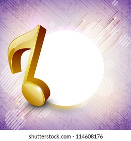 Abstract musical note. EPS 10.