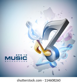 Abstract musical note. EPS 10.
