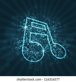 Abstract musical note. EPS 10.