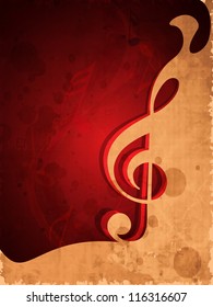 Abstract musical note. EPS 10.