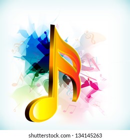 Nota musical abstracta, concepto musical.