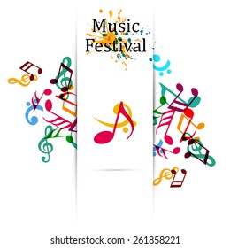 Abstract musical note poster. EPS 10.