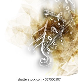 Abstract musical notes background for design use.