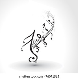 abstract musical notes background for design use.