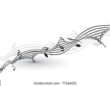 abstract musical notes background for design use.