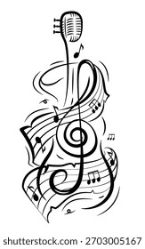 Notas musicales Abstractas ilustración Clip arte