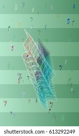 abstract musical score design elements